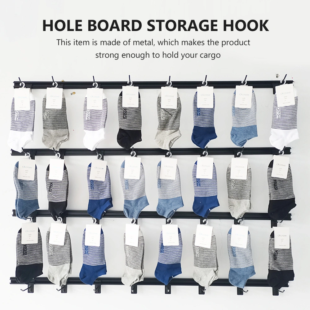 10pcs Pegboard Hook Metal Hole Shelf Hook Supermarket Display Hook Hangers