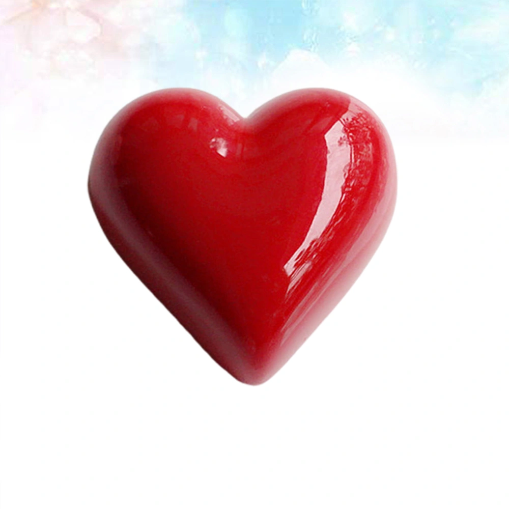 10Pcs Lovely 3-D Heart Magnetic Stickers Resin Fridge Magnets Board Stickers Children Toys(Red)