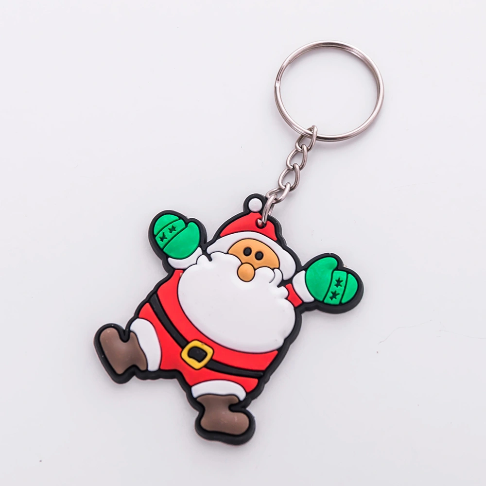 36pcs Assorted Color Christmas Keychains Christmas Key Rings Various Design Pendant Ornaments Silicone Key Holder for Car Bag Decor (Mixed Pattern)