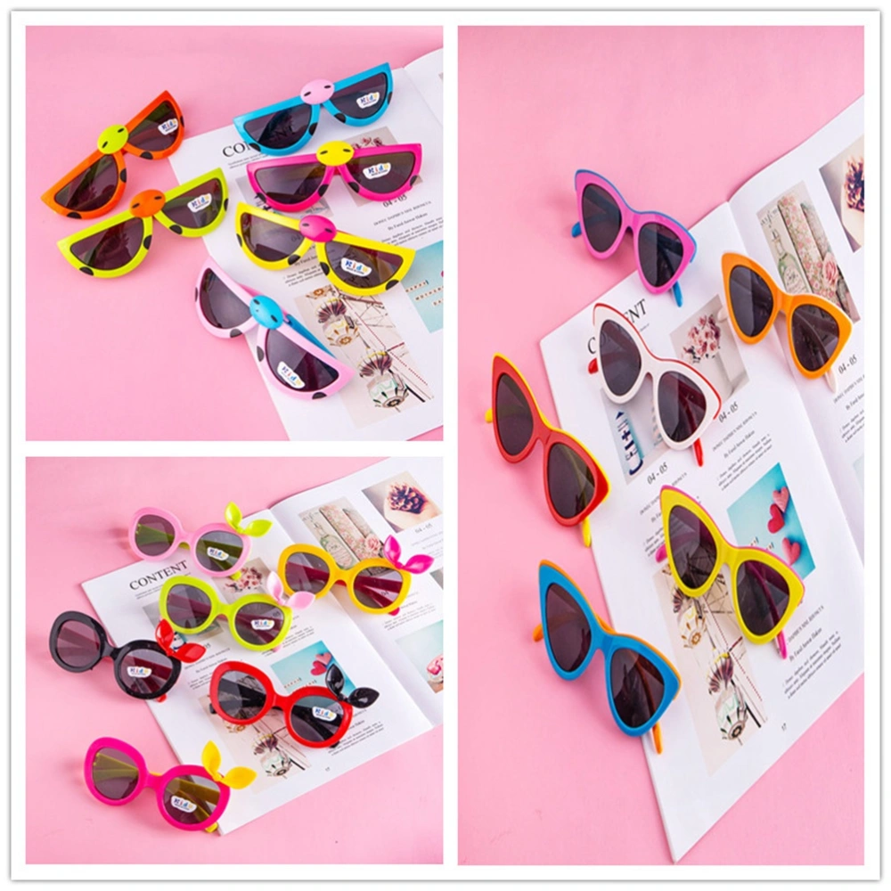 12PCS Kids Cartoon Glasses Eyeglasses Party Makeup Glasses for Birthday Party Masquerade Party Gifts (Random Color)