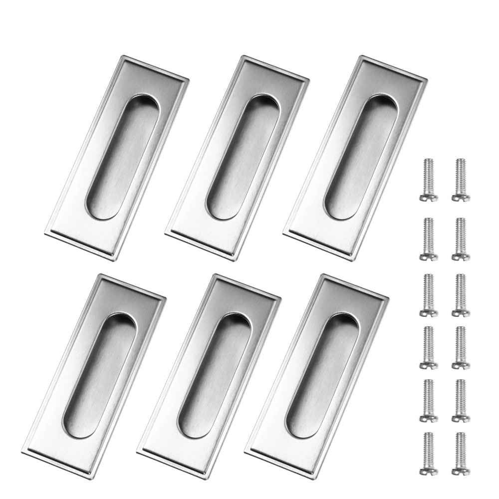 6pcs Useful Home Door Handle Invisible Wardrobe Pull Handle Embedded Handle