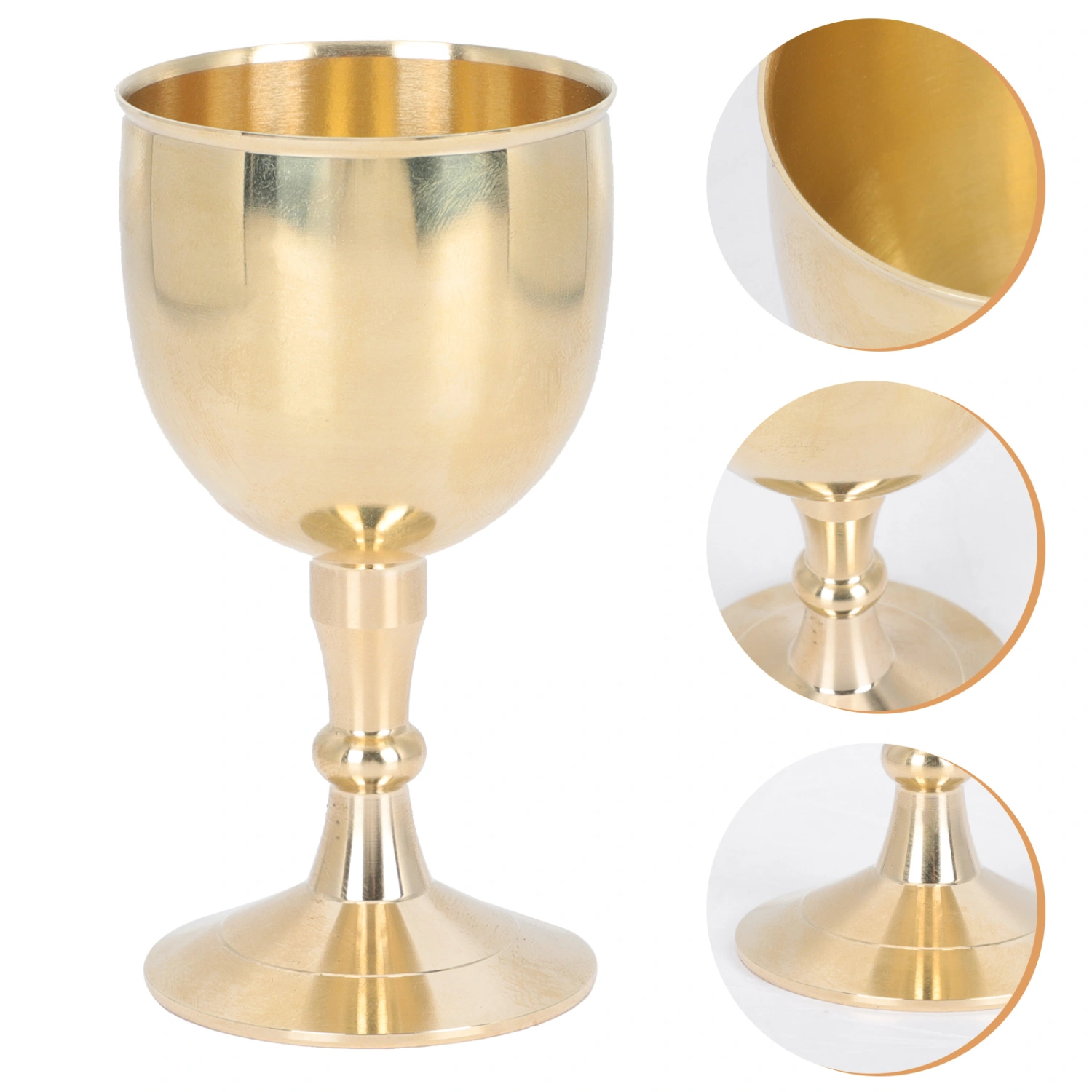 Copper Wine Cup European Style Wine Goblet Delicate Wine Cup Desktop Adornment