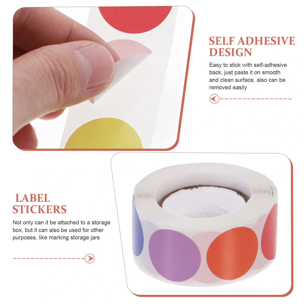 3 Rolls of Colored Dot Stickers Round Label Sticker Round Classification Stickers Label Sticker