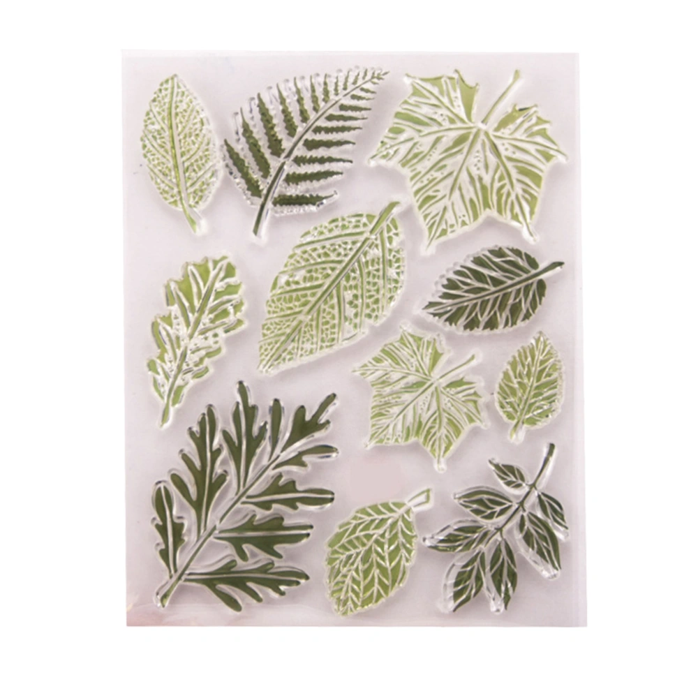 Leaves Pattern Clear Stamp Transparent Seal Stamps for DIY Scrapbooking Craft Photo Album Diary Decoration