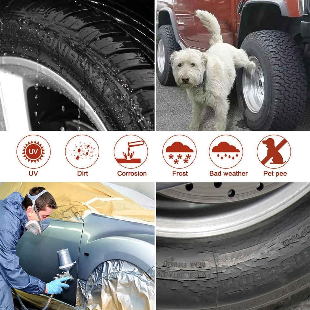 Car Wheel Cover Tire Protective Cover Weatherproof Tire Protectors for Car Wheel