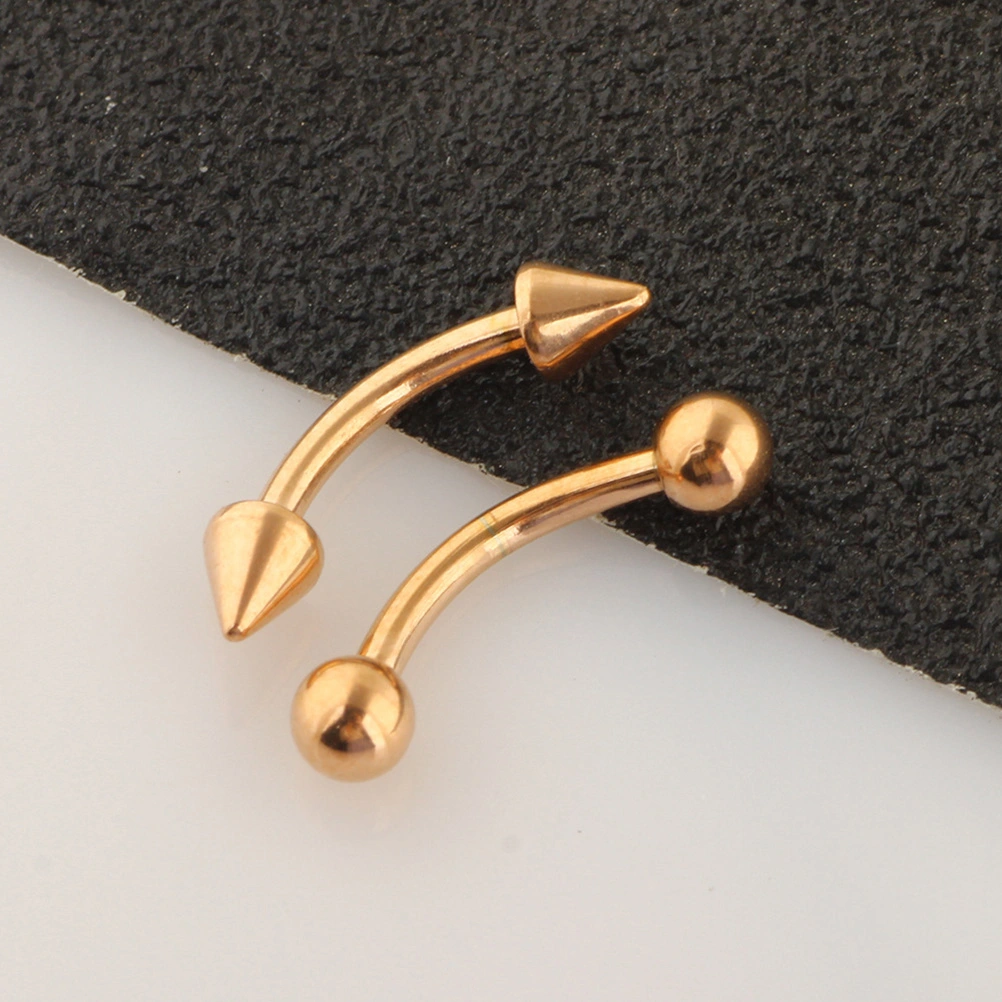 12pcs Stainless Steel Studs Curved Eyebrow Nose Lip Earrings Piercings Jewelry Simple Body Piercing Jewelry