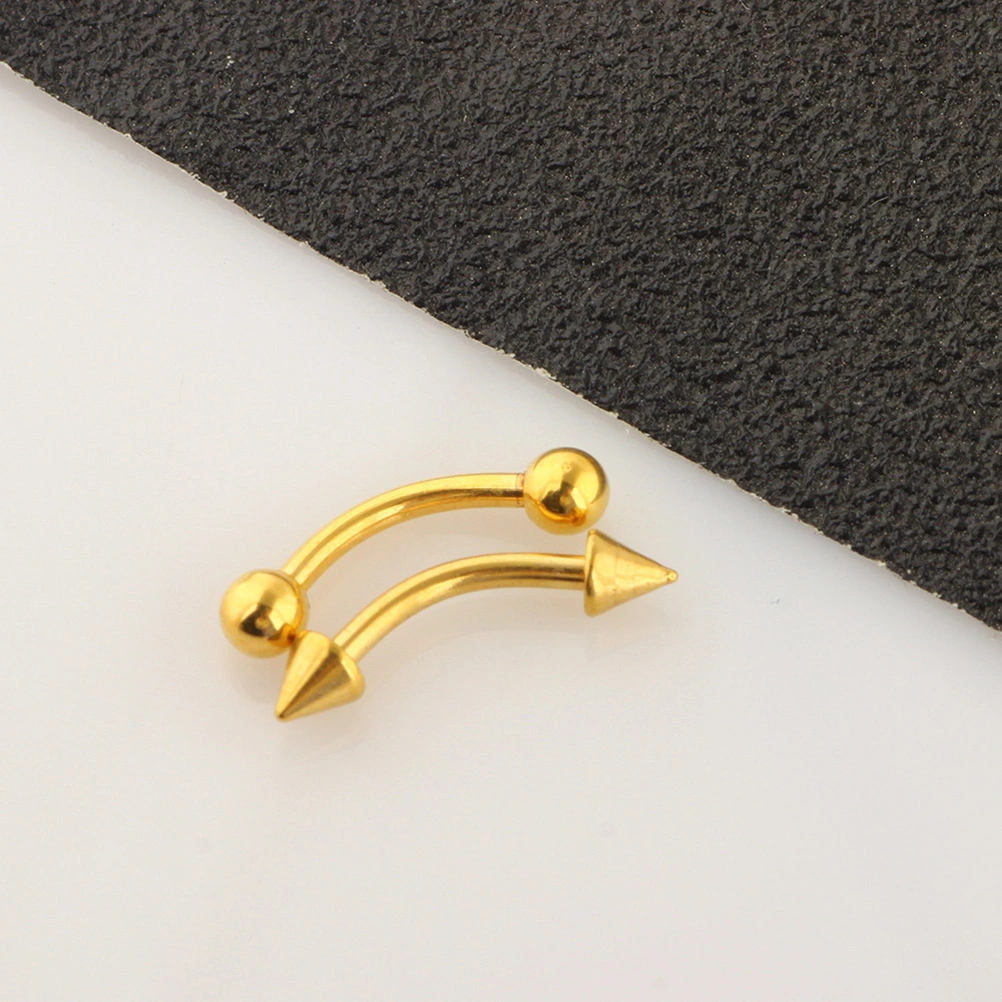 12pcs Stainless Steel Studs Curved Eyebrow Nose Lip Earrings Piercings Jewelry Simple Body Piercing Jewelry