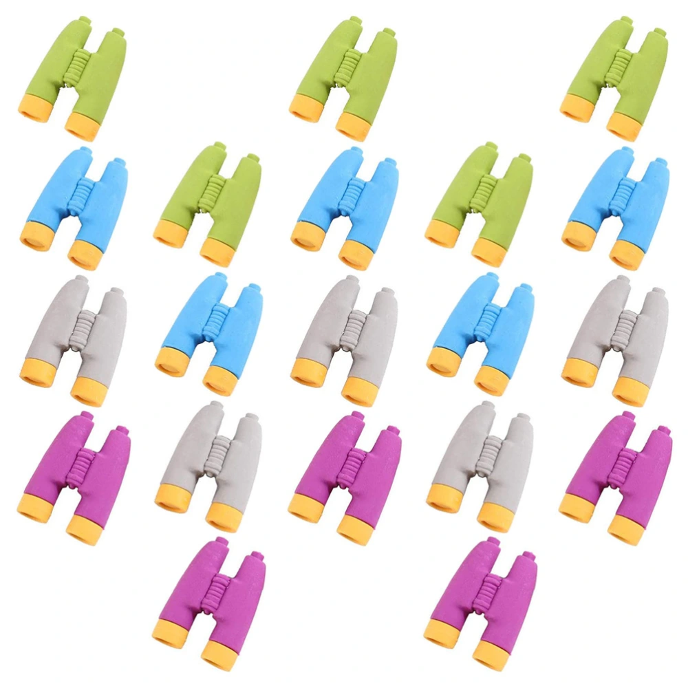 24Pcs Adorable Telescope Erasers 3D Pencil Erasers Detachable Kids Erasers (Mixed Color)