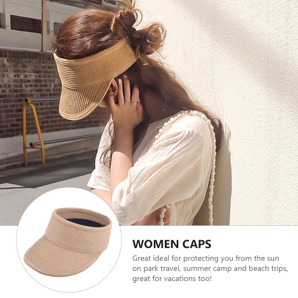 1Pc Empty Hat Beach Hat Portable Sun Hat Outdoor Sun Protection for Woman