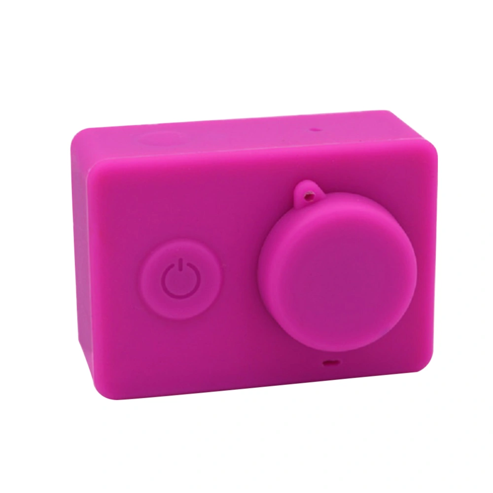 Silicone Protective Housing Case Lens Cover for Xiaomi YI Action Camera (Rose Red)