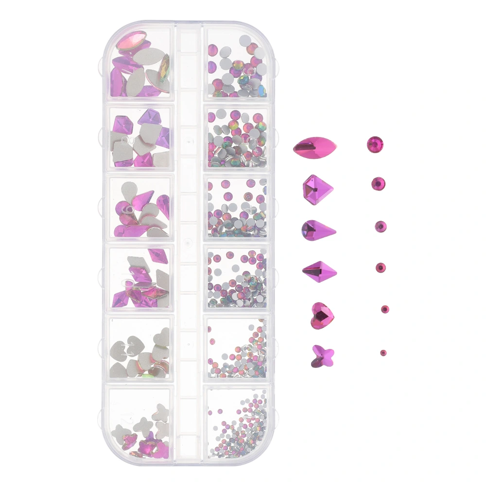 1 Box Nail Resin Diamonds DIY Nail Rhinestones Nail Decorative Ornaments