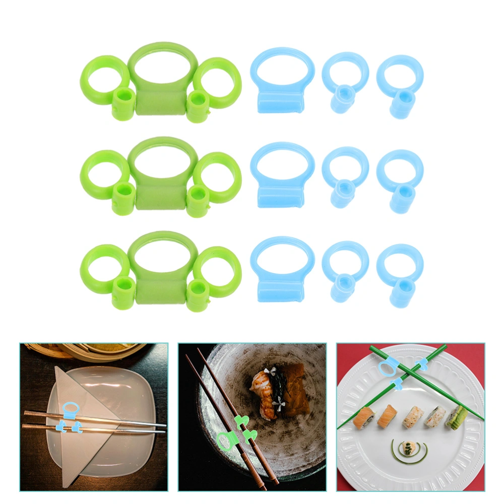 6 Sets of Children Chopsticks Trainer Silicone Chopstick Rings Reusable Chopstick Helper