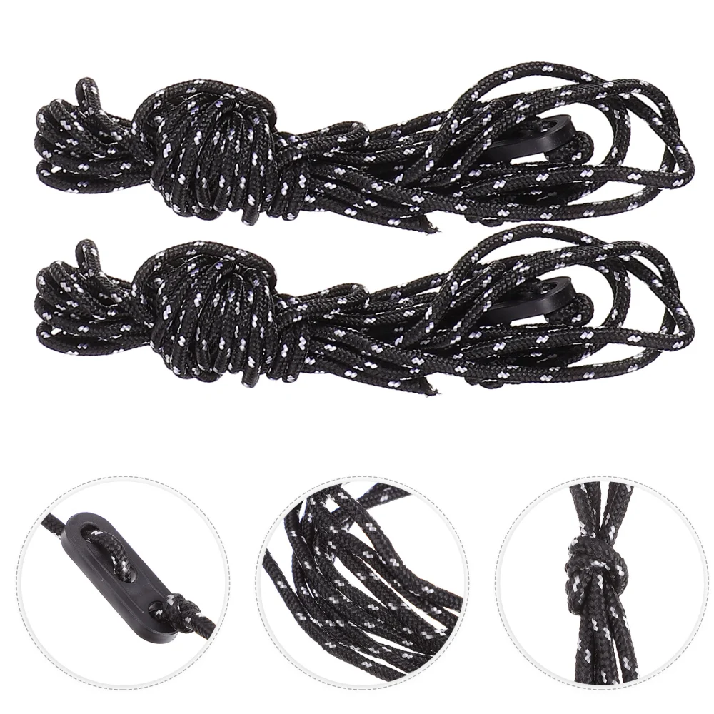 5pcs Sturdy Windproof Rope With Buckle Outdoor Camping Tent Fixing Accessories