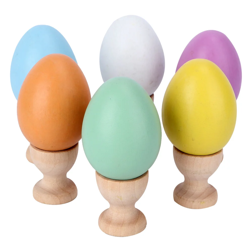 6 Sets Colorful Easter Egg Colorful Egg Layout Props Party Decorations Kid Toy