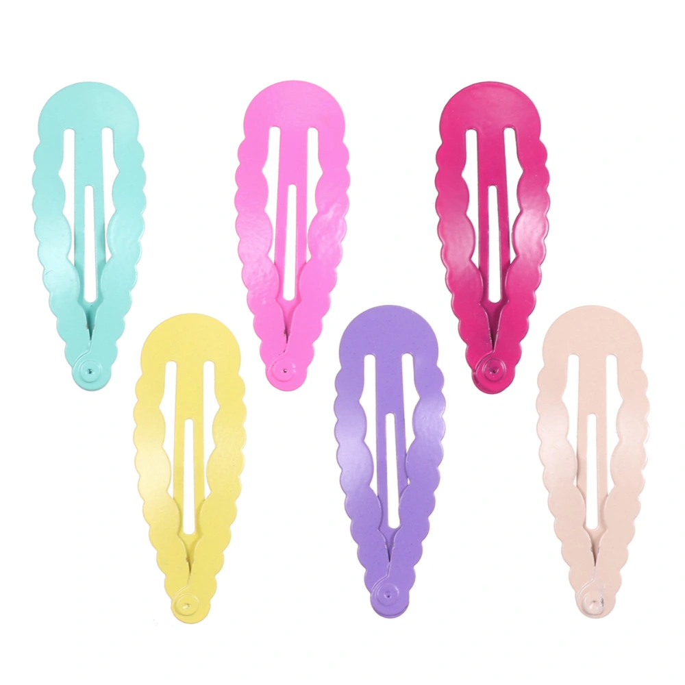 30pcs Simple Hair Clips Candy Color Hairpins Fashion Snap Clip Drop Shape Hair Accessories for Kids Girls