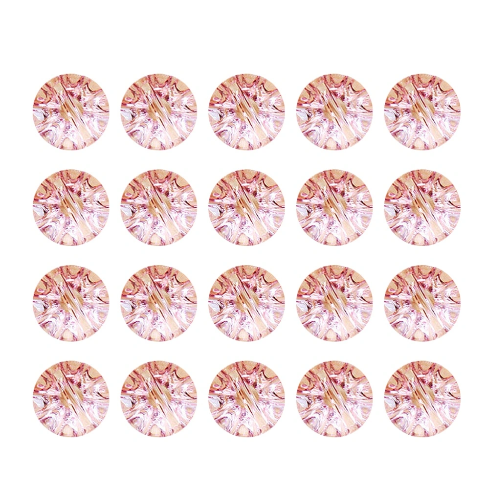 50pcs Clear Crystal Button Adorable Shirt Button Simple Sweater Fasteners Delicate Sewing Buttons Coat Button Accessory for Man Woman Baby DIY (Pink)