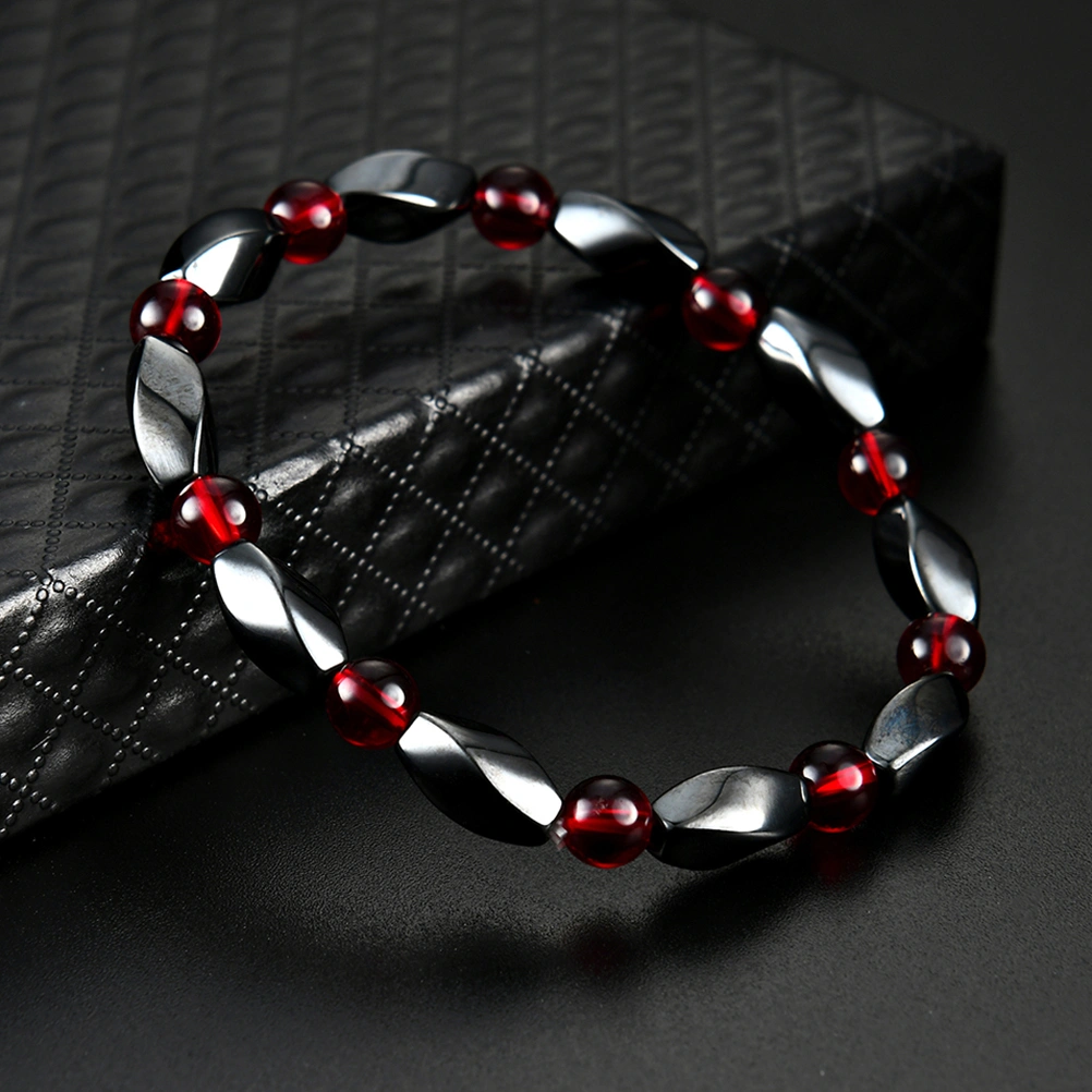 4pcs Hematite Stone Anklets Brief Geometry Beading Ankle Chain for Women Men