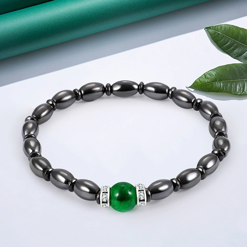 4pcs Hematite Stone Anklets Brief Geometry Beading Ankle Chain for Women Men