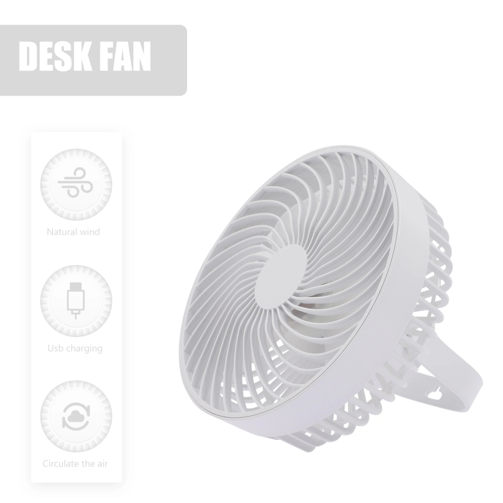 USB Rechargeable Small Fan Flexible Handheld Fan Desktop Small Fan with Night Light