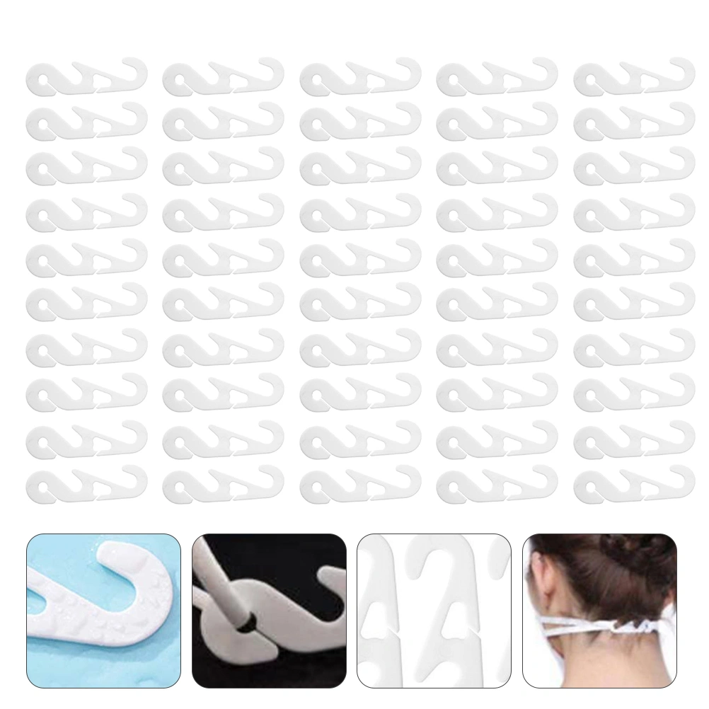 50pcs Mask Strap Extenders Mask Holders Face Cover Hooks Ear Strap Buckles