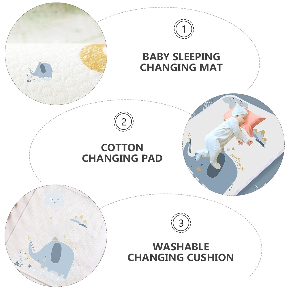 Washable Changing Pad Cotton Baby Changing Cushion Reusable Sleep Changing Mat