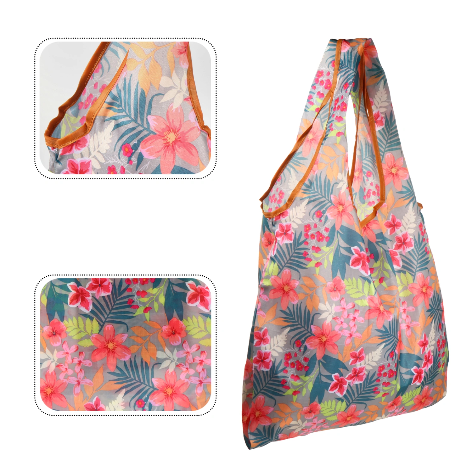 1pc Folding Printing Storage Handheld Bag Shopping Bag Environmental Handbag