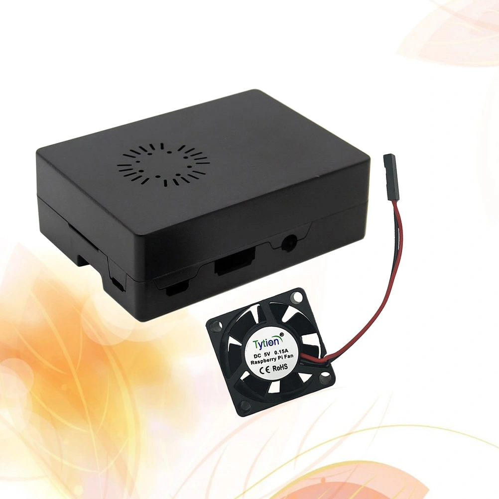 ABS Fan Cooling Case Passive Cooling Shell Heat Dissipation for Raspberry Pi 3B+ (Black)