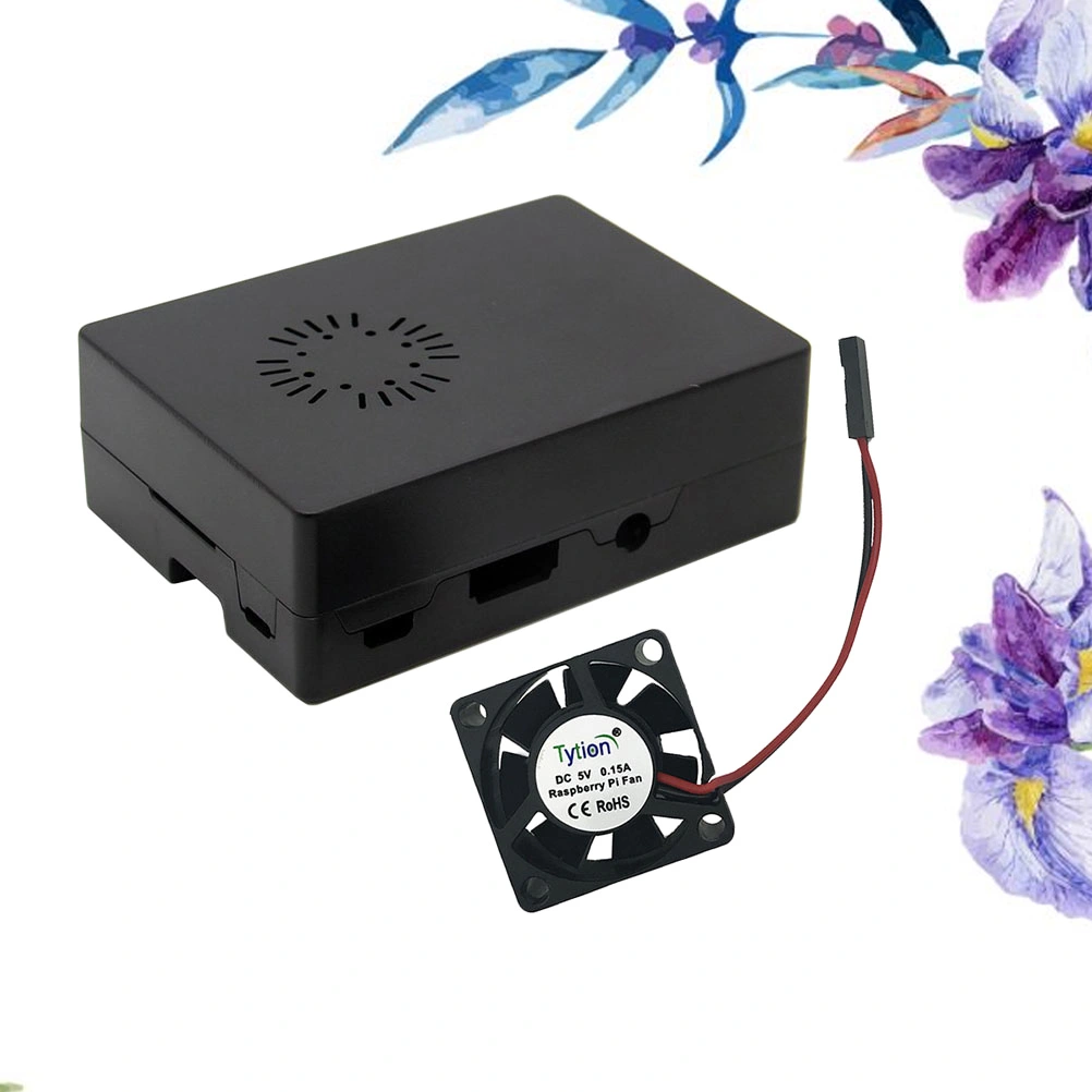 ABS Fan Cooling Case Passive Cooling Shell Heat Dissipation for Raspberry Pi 3B+ (Black)