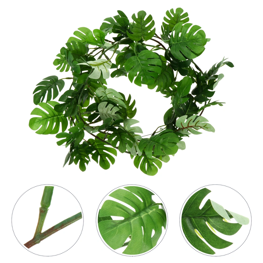 Artificial Monstera Leaf Vine Simulated Green Leaves Decor for Wall Ceiling