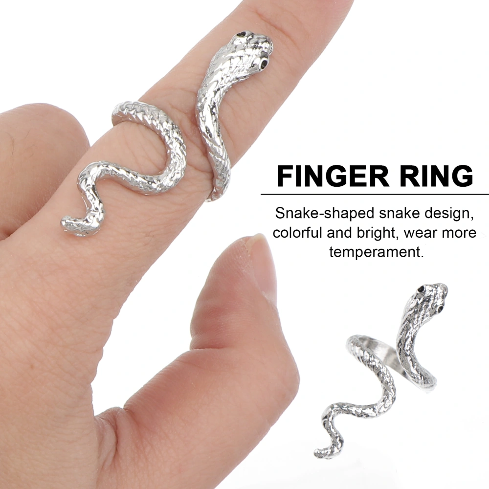 1Pc Stylish Ring Snake Shaped Ring Serpentine Ring Finger Jewelry Decoration