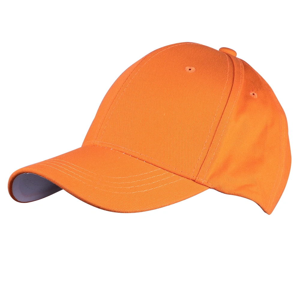 Orange Solid Color Baseball Cotton Peaked Outdoor Summer Sun Protection Hat Fashion Sun Hat for Woman