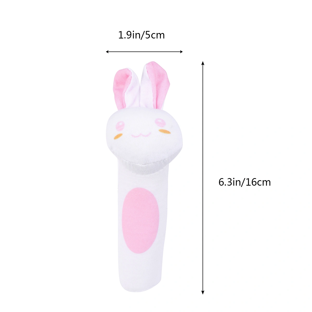 Cartoon Stuffed Animal Toys Baby Hand Rattle Toys Infant Dolls for Newborn Toddlers (Rabbit)