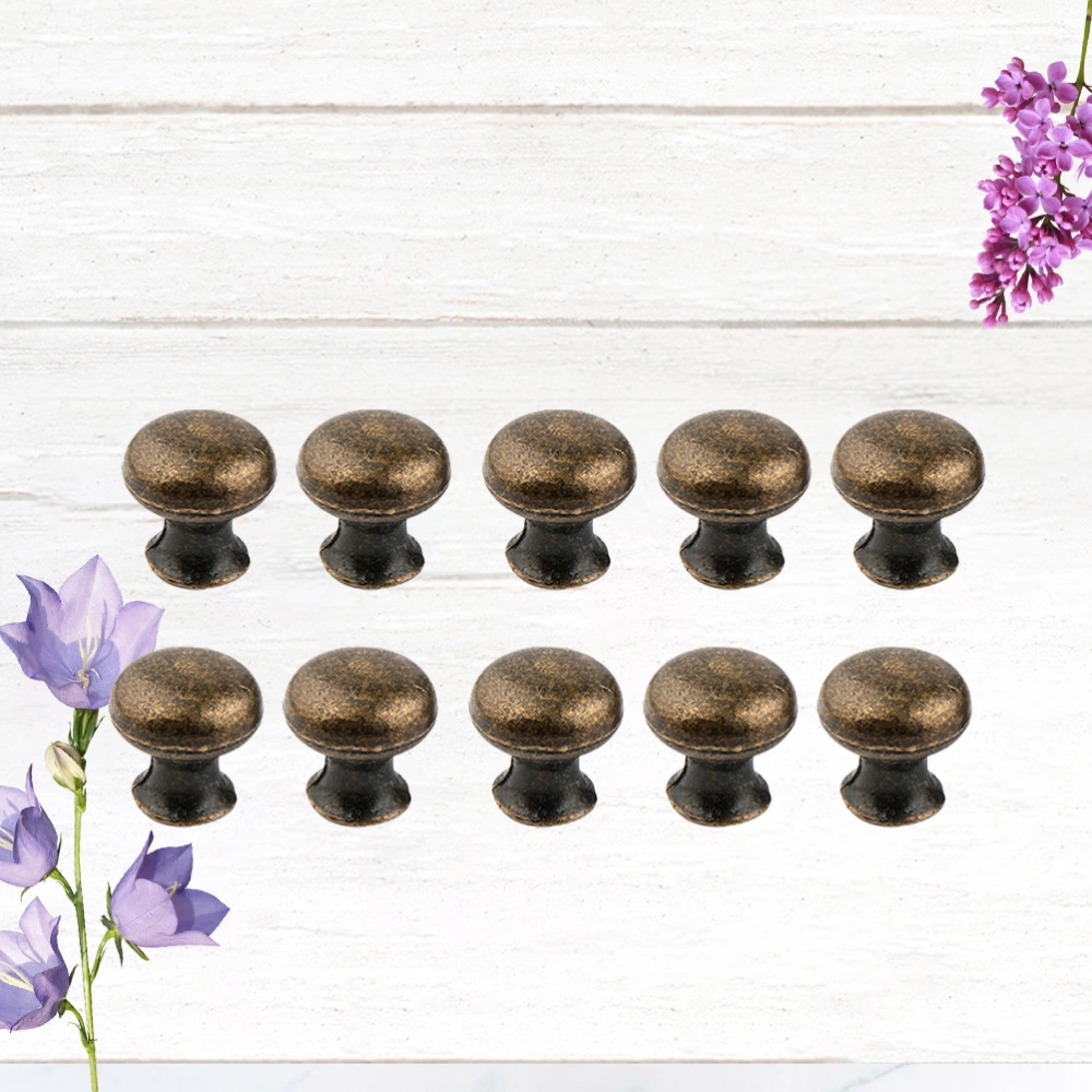 10 Pcs Alloy Round Head Drawer Handle Antique Single Hole Drawer Knob Furniture Knob Cupboard Cabinet Pull Handle