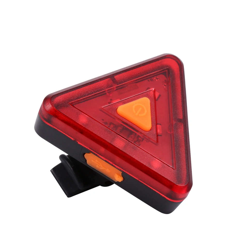 1Pc Bike Tail Light Tail Lamp Triangle Light Cycling Lamp Warning Signal Light