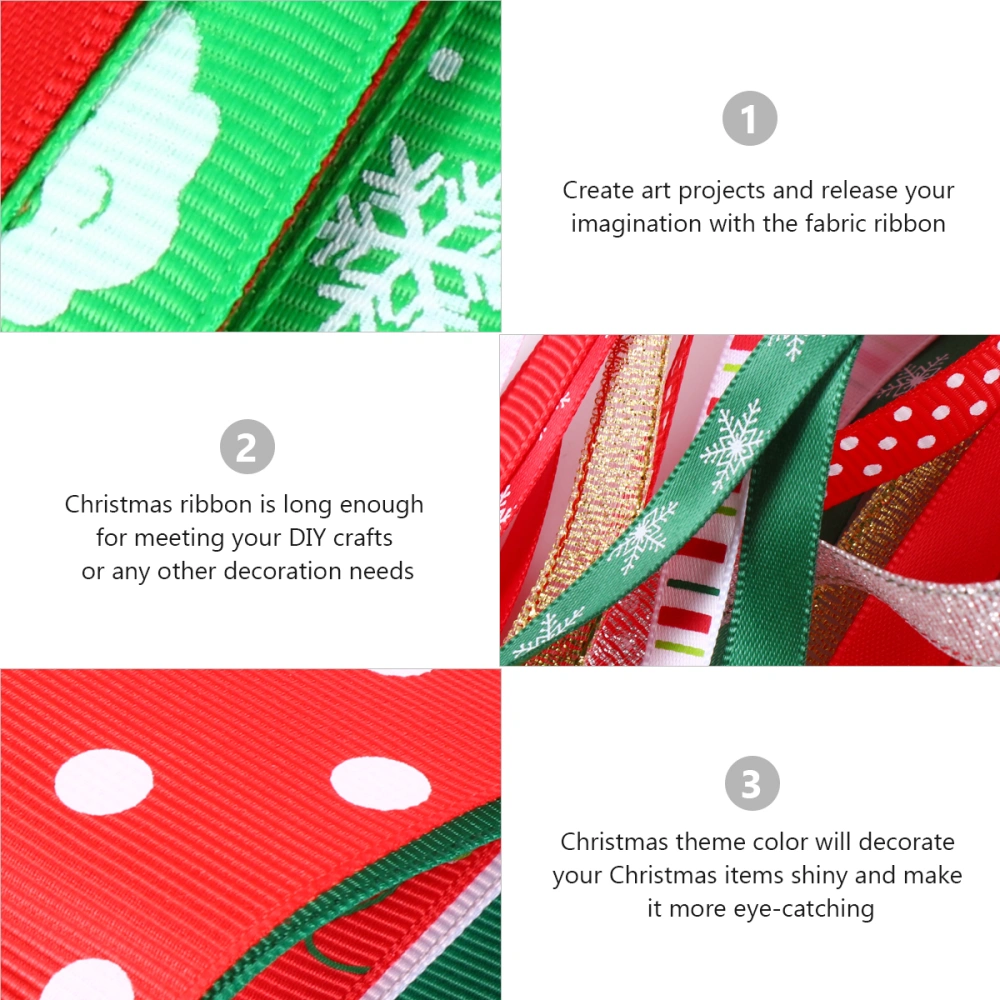 27pcs 2.5cm Christmas Series Printing Ribbon Set Durable Handmade DIY Supplies