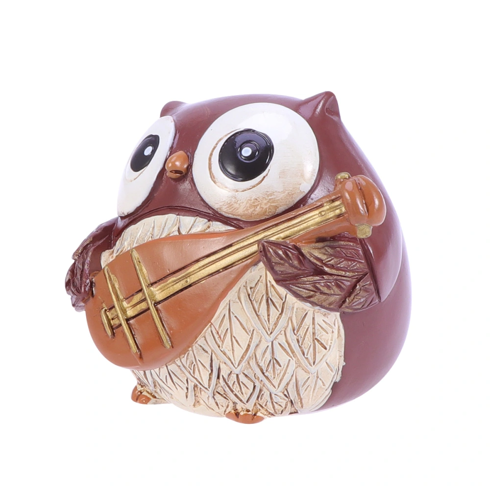 Resin Crafts Ornaments Owl Shape Design Creative Decorative Unique for Home Bar