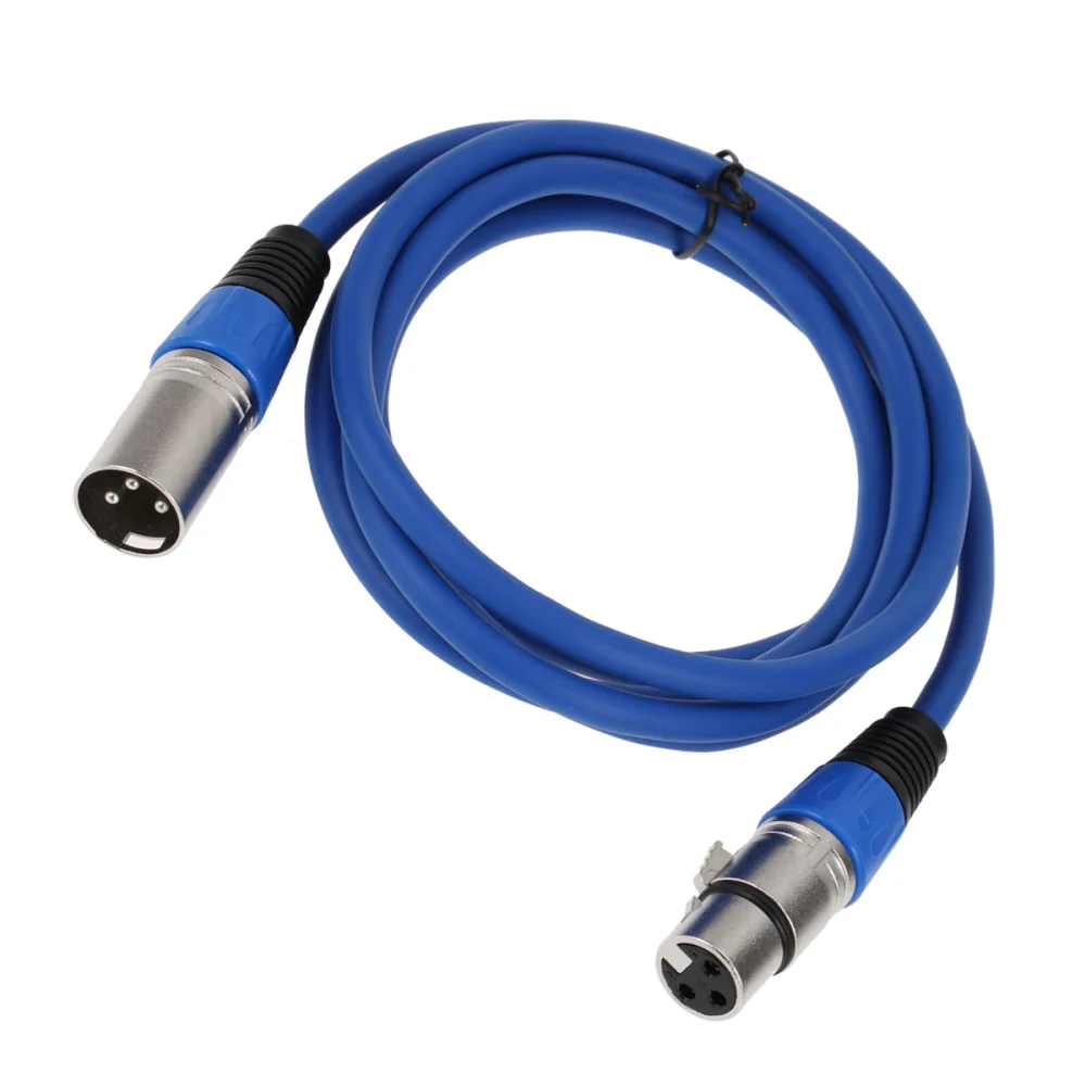 2M DMX512 Microphone Cable Male to Female XLR Color Cable Instrument Cable Karaoke Cable - Blue(D)