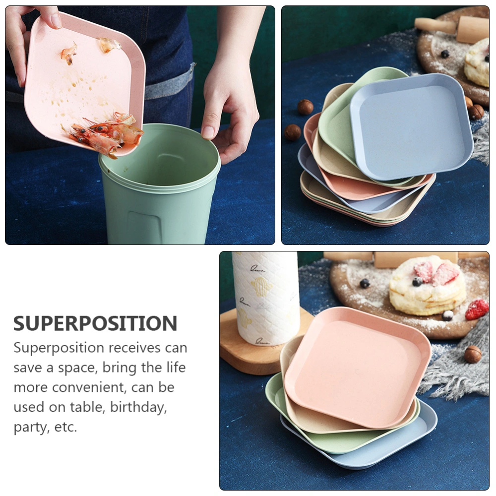 8 Pcs Table Trash Plates Multipurpose Snack Plates Practical Food Dishes