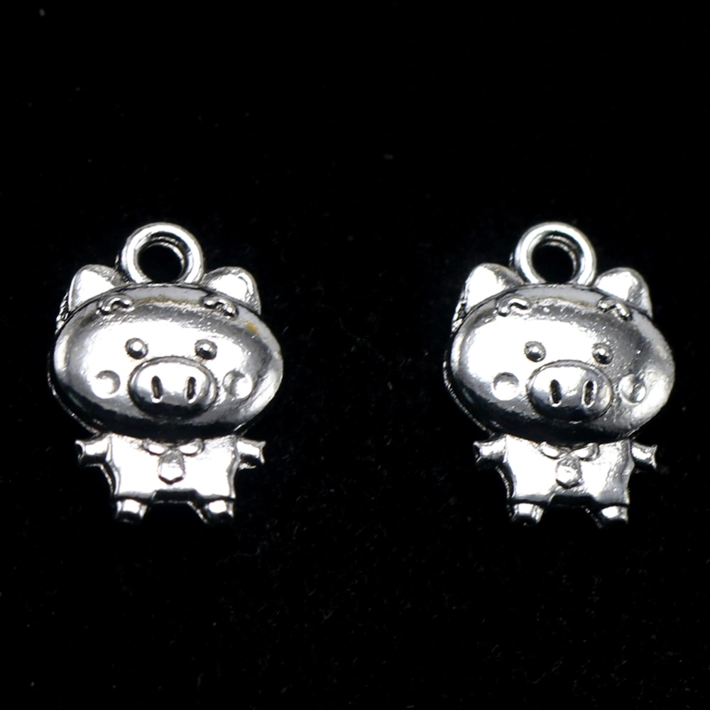 50pcs Alloy Pig Pendants DIY Chinese Zodiac Charms Jewelry Making Accessory for Necklace Bracelet