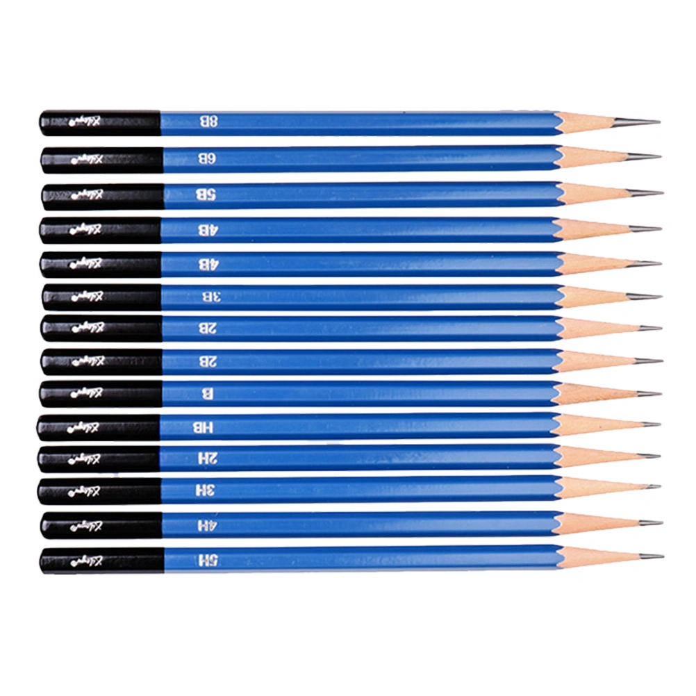 14pcs Wooden Handle Sketching Pencils Art Practicing Pencil Sketch Painting Tools