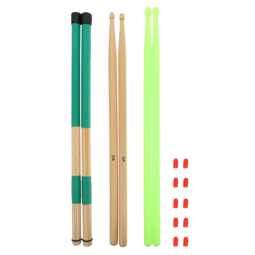 4 Sets Drum Sticks with Covers Percussion Instrument Accessories (Assorted Color)