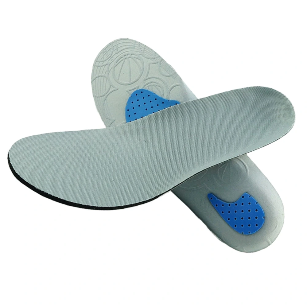 1 Pair of EVA Sports Insoles High-elastic Buffer Shock-absorbing Shoe Cushions Shoe Pads (Size 41-45 Grey)