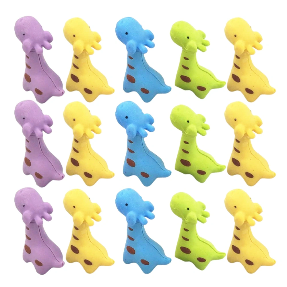 15Pcs Detachable Mini Erasers Colorful Kids Eraser Lovely Eraser (Random Color)