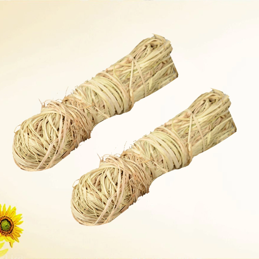 2 Rolls Natural Raffia Grass for DIY Crafts Gift Packaging Artworks