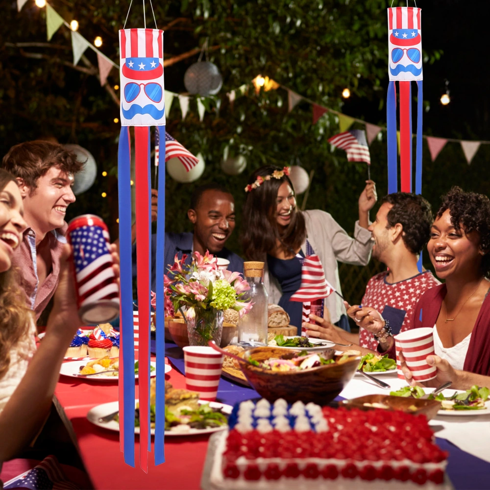 Patriotic Windsock 4th of July Hanging Wind Flag Independence Day Decoration