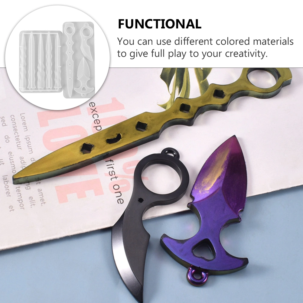 2 Pcs Epoxy Darts Mold Irregular Toy Mold DIY Mold Hanging Pendant Molds
