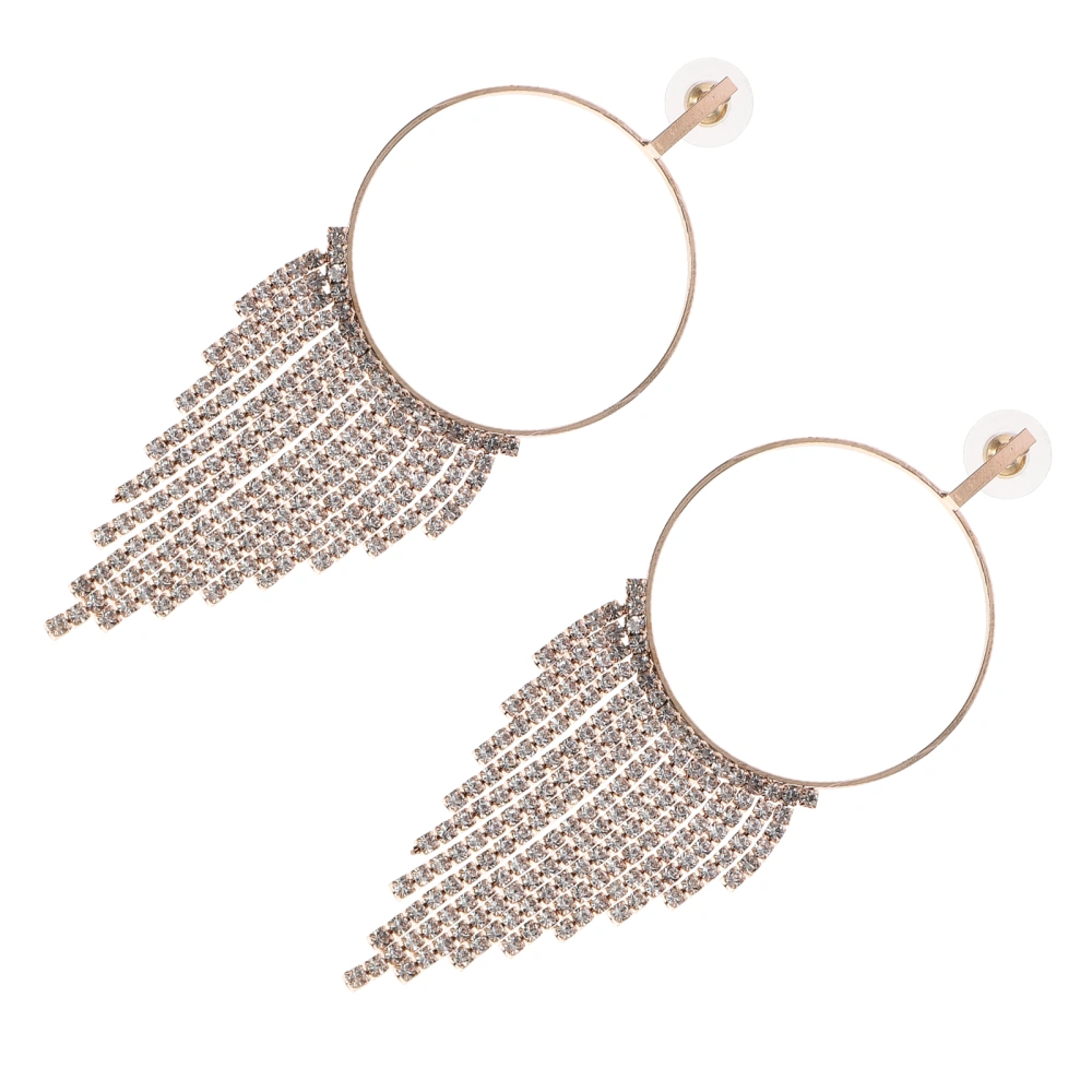 1 Pair Rhinestone Earrings Tassel Dangle Earrings Women Earrings Jewelry