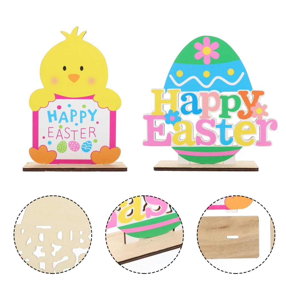 2Pcs Easter Simulated Chicken Egg Toys Photography Props Easter Party Favors