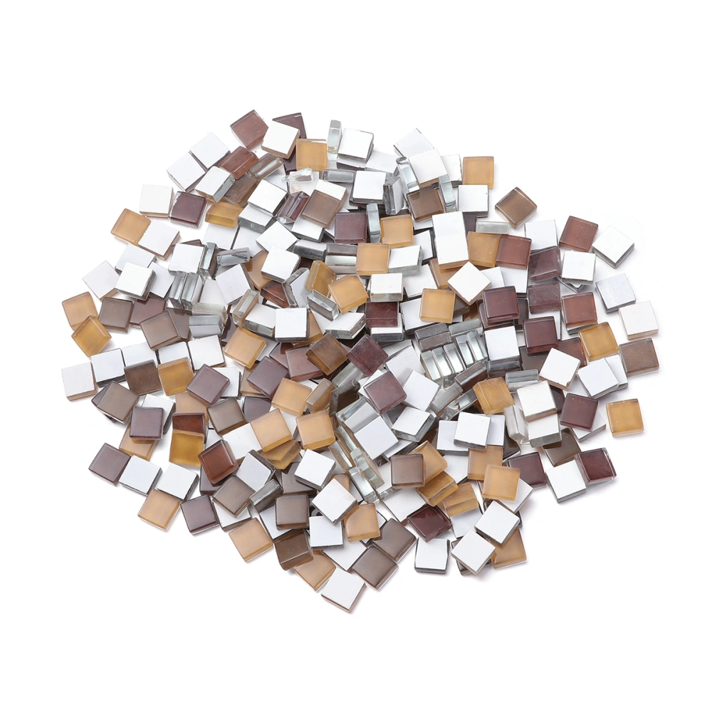 300Pcs Colorful Crystal Glass Mosaic Tiles Creative Handcraft DIY Decorative Tiles Wall Background Decoration (Maroon)