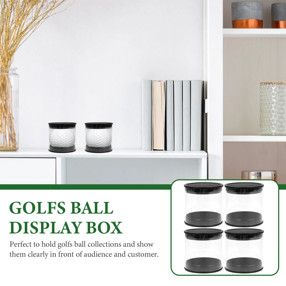 4Pcs Golfs Ball Display Box Plastic Golfs Ball Case Outdoor Golfs Ball Carrying Box Clear Golfs Ball Box